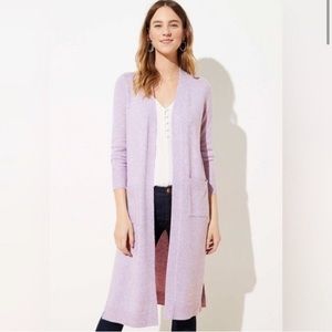 LOFT Wool Blend Longline Duster Cardigan